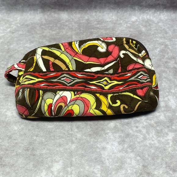 Vera Bradley Puccini Small Cosmetic/Makeup/Toiletry Lined Bag Zip Closure - Picture 2 of 9